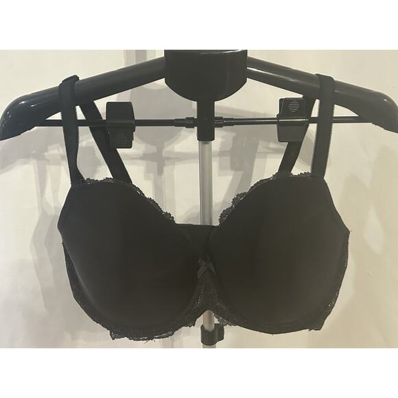 Victoria's Secret Other - Victoria's Secret Black Lace Dream Angels Lined Demi Bra size 36DDD